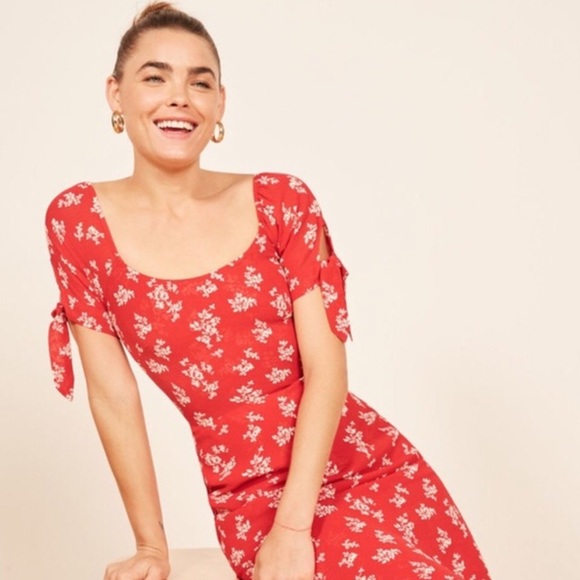 Reformation Meredith dress in red - Picture 3 of 3